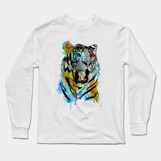 Watercolor Tiger Long Sleeve T-Shirt